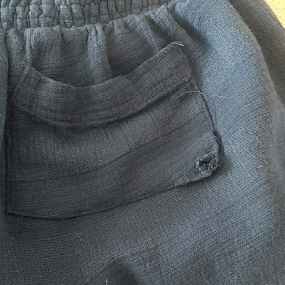 LA Made Navy Linen Smocked Beach Shorts - Picture 6 of 7